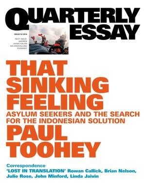 cover image of Quarterly Essay 53 That Sinking Feeling